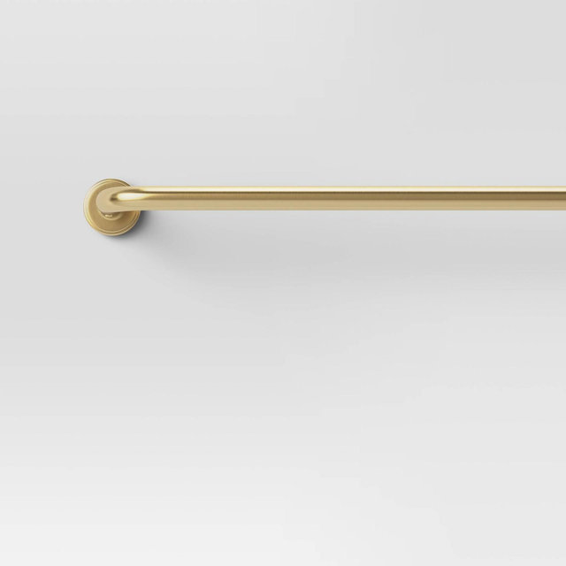 66"-120" Blackout Rounded Curtain Rod Brass - Threshold™