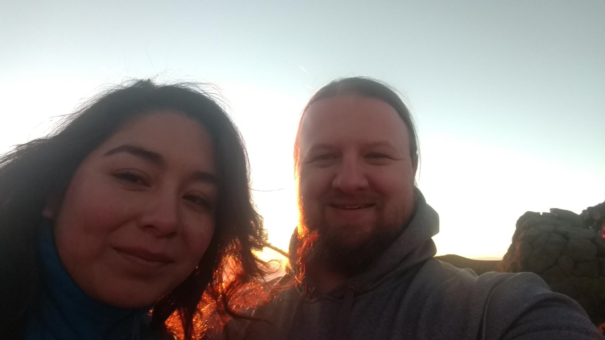 Our first picture after the proposal.