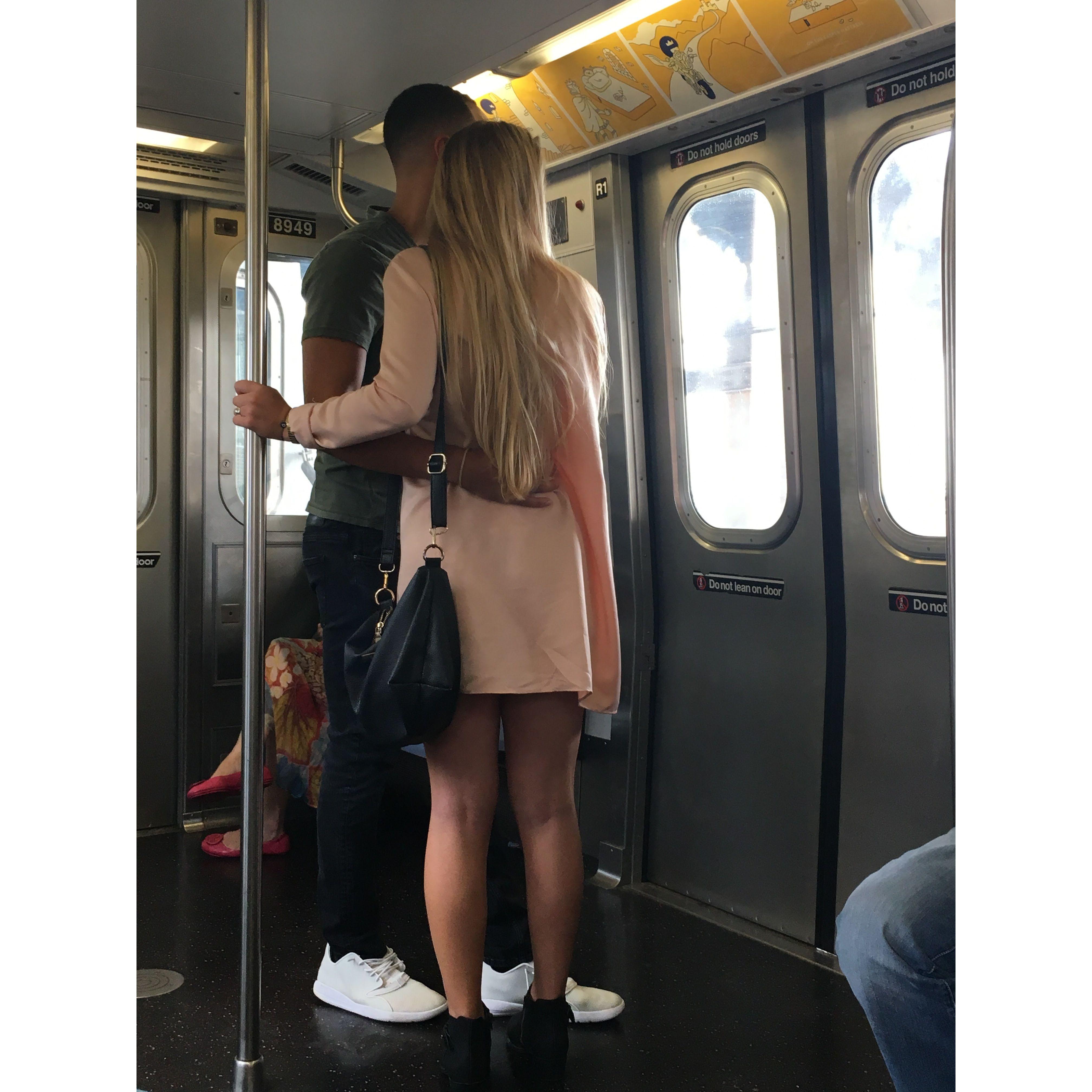 One of our very first trips together! New York City with Rachel and Taylor.