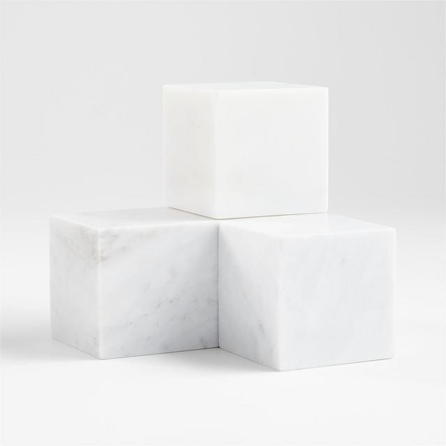 Blocks Marble Bookend