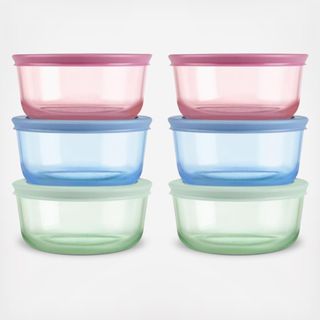 Simply Store® Tinted Round Storage Container with Lid, Set of 6
