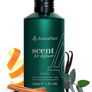 Aromaplan Hotel Scents Santal 5 Fl Oz (148ml), Home Luxury Aroma & Hotel Fragrance Diffuser Oil- Hotel Diffuser Oil for Aromatherapy- USA Made, Bigger Bottle, Bolder Aroma & Longer Lasting