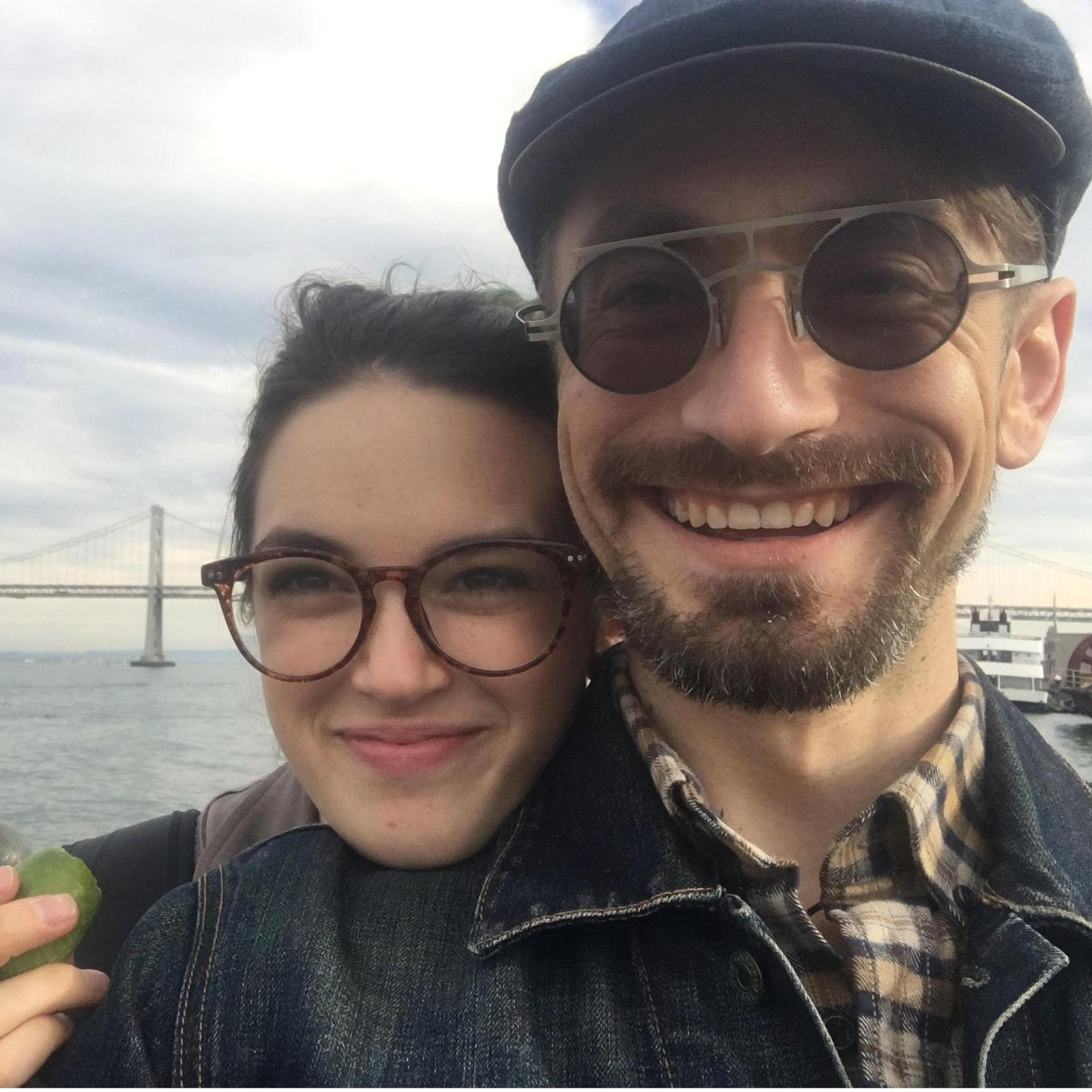 On a date to the Embarcadero in San Francisco. That's a feijoa in Ty's hand - it tastes like Juicy Fruit gum and is highly recommended.