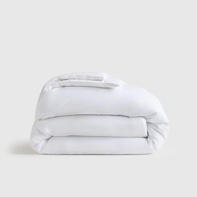 Organic Cotton Sateen Comforter - White, King/Cal King