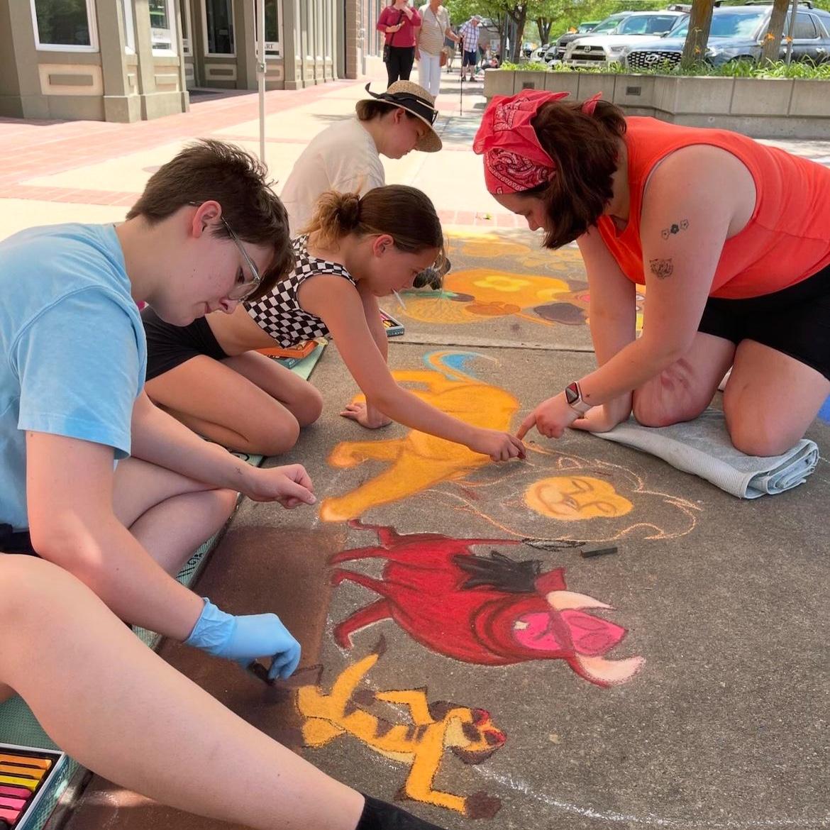 Our tradition of doing the chalk art festival together! 5 years in a row!