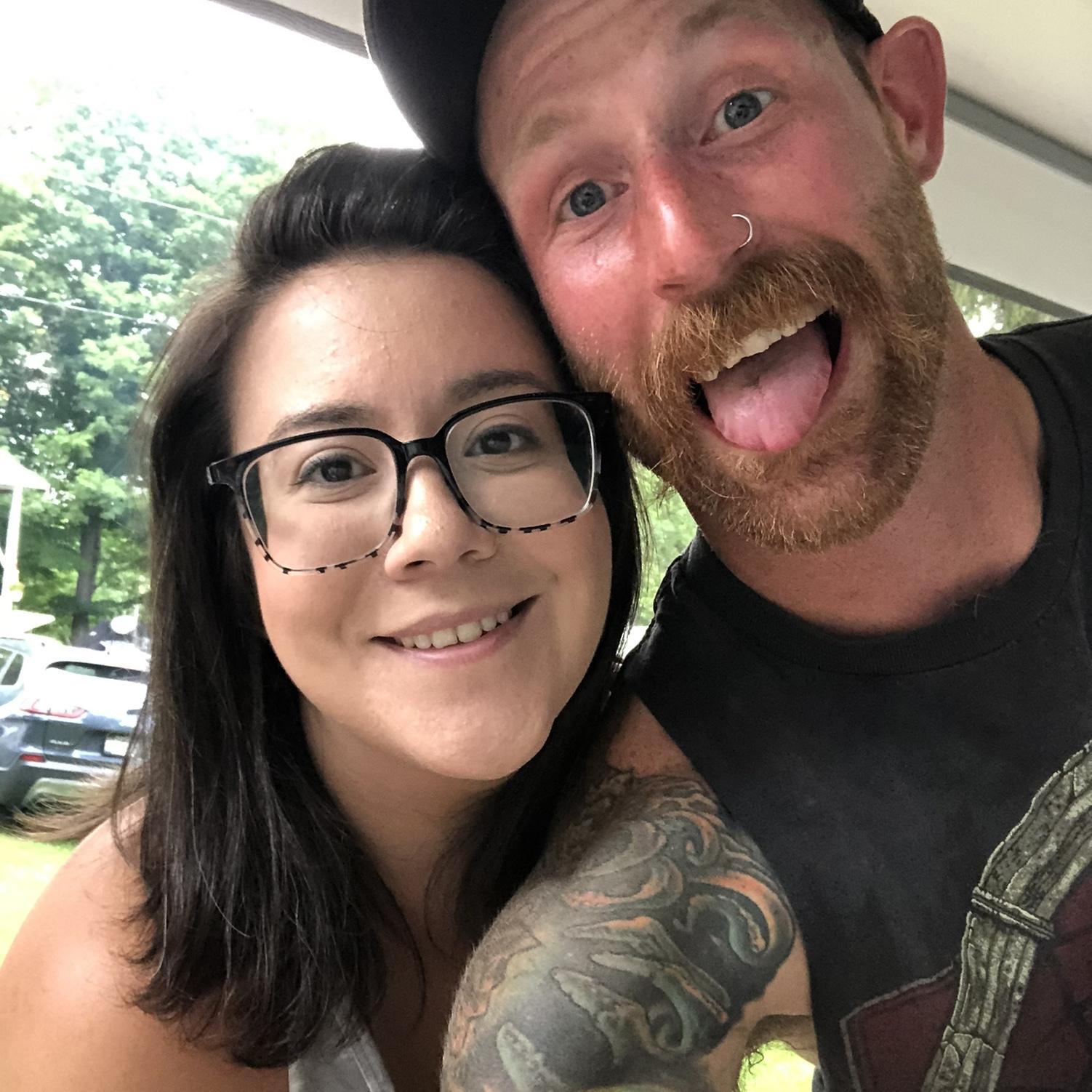 Our first official photo together as a couple. At our favorite place that started it all. Rushford Lake campground.