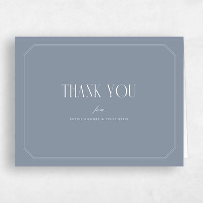 Blue Wedding Thank You - Naida Landscape