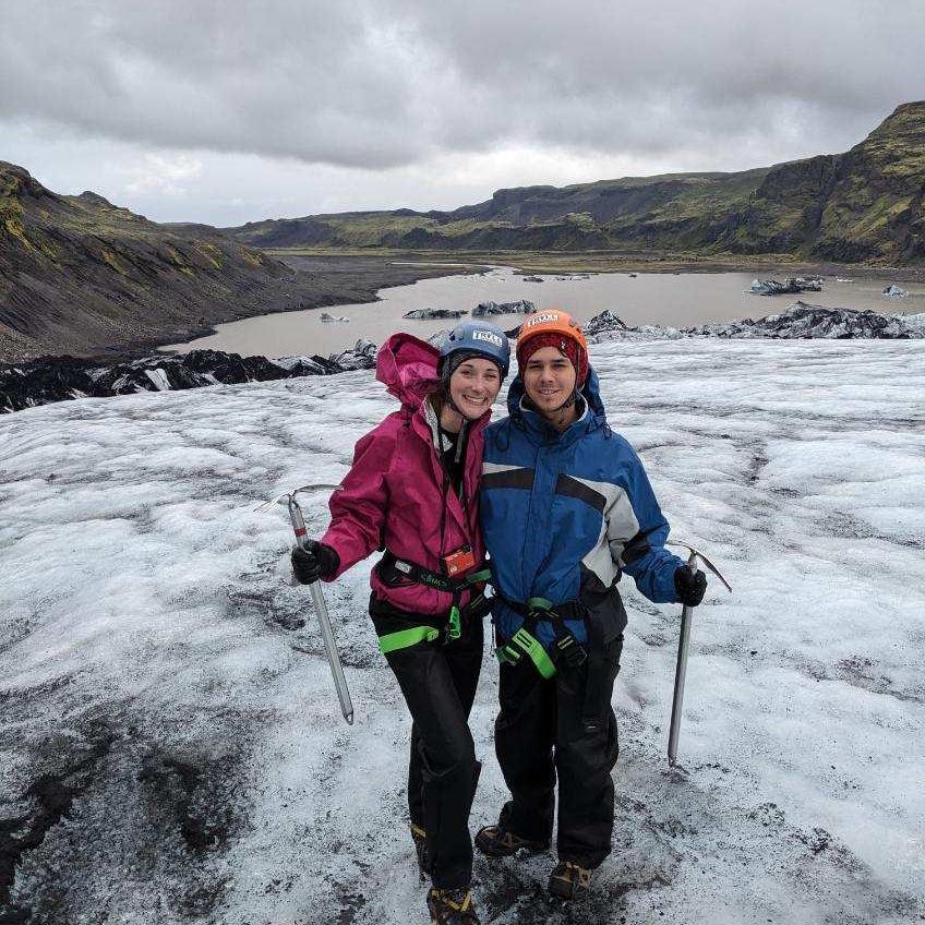 Hiking on a glacier!