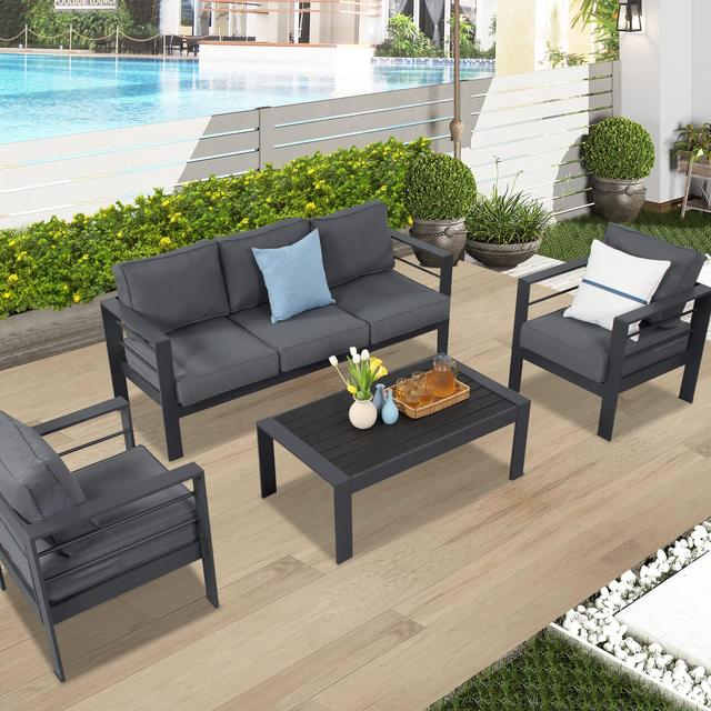 Wisteria Lane Aluminum Outdoor Patio Furniture Set