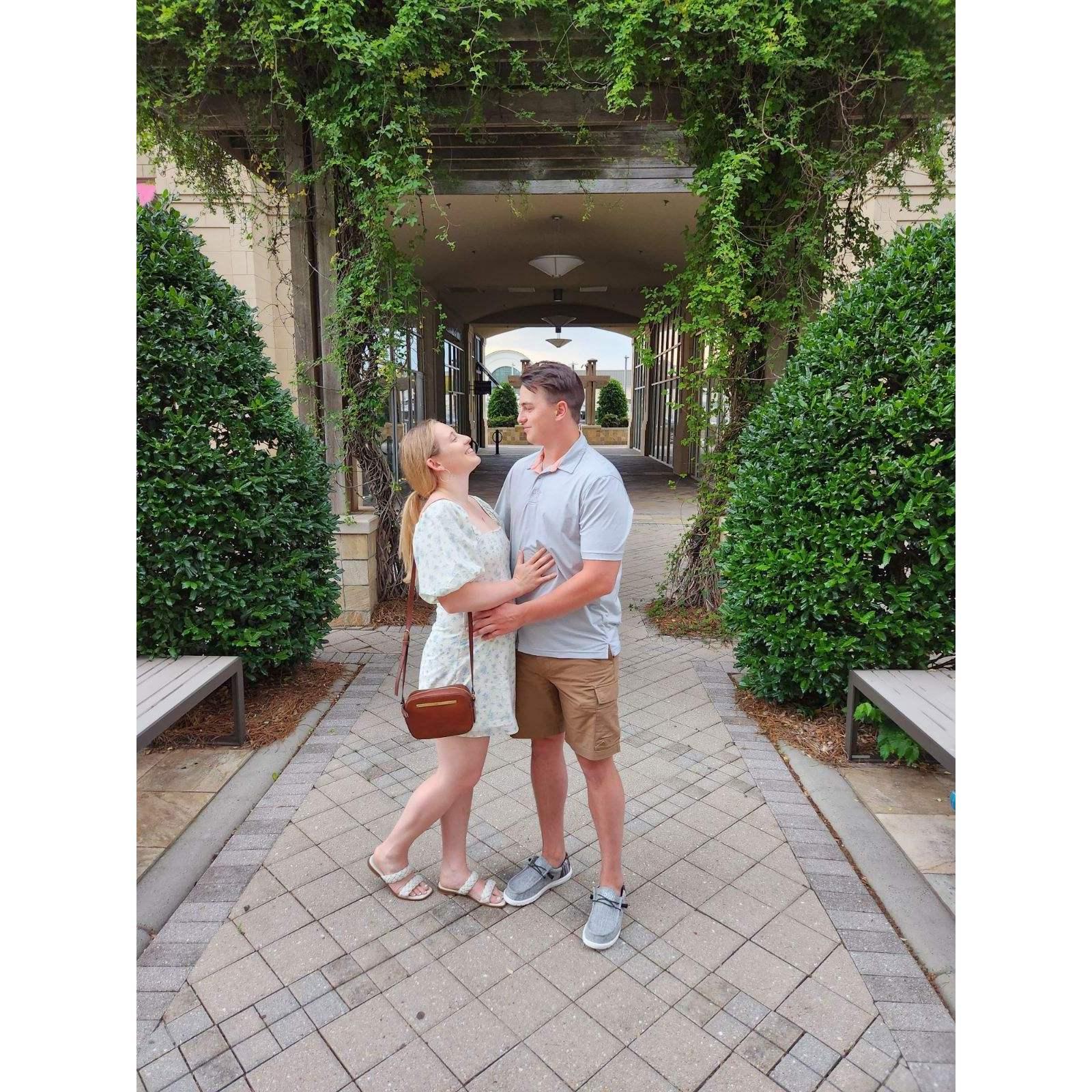 These photos were taken by a random stranger while out for dinner celebrating 6 months of dating.