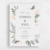 Grey Wedding Invitation - Oaklyn Portrait
