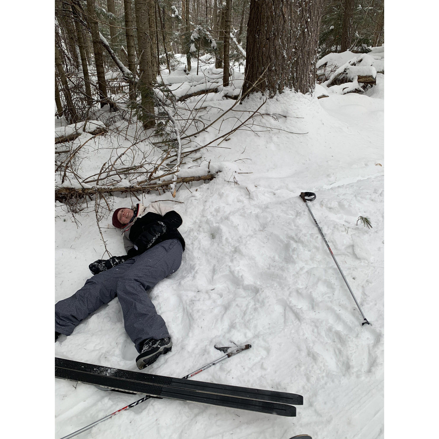 Ellen made it out (barely) alive from a cross country ski trip