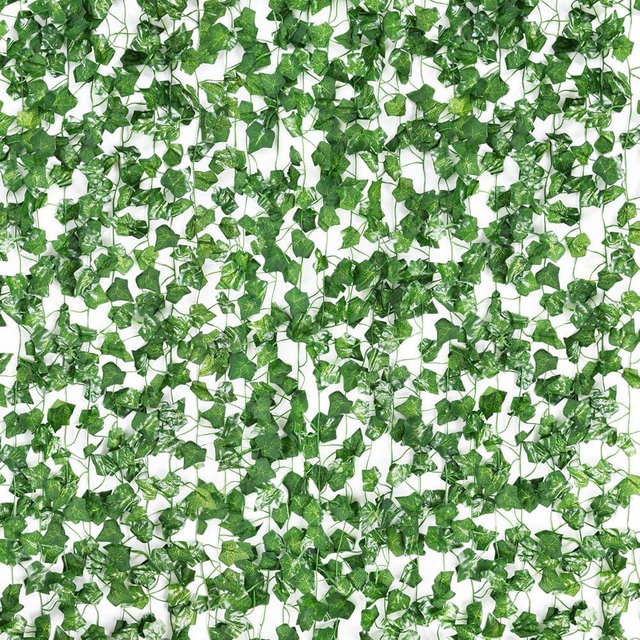 CEWOR 48 Pack 316ft Fake Vines with Leaves for Bedroom Artificial Ivy Garland Fake Ivy Leaves Artificial Greenery Garlands Hanging Vines for Room Decor Wedding Wall Indoor Outdoor Decoration