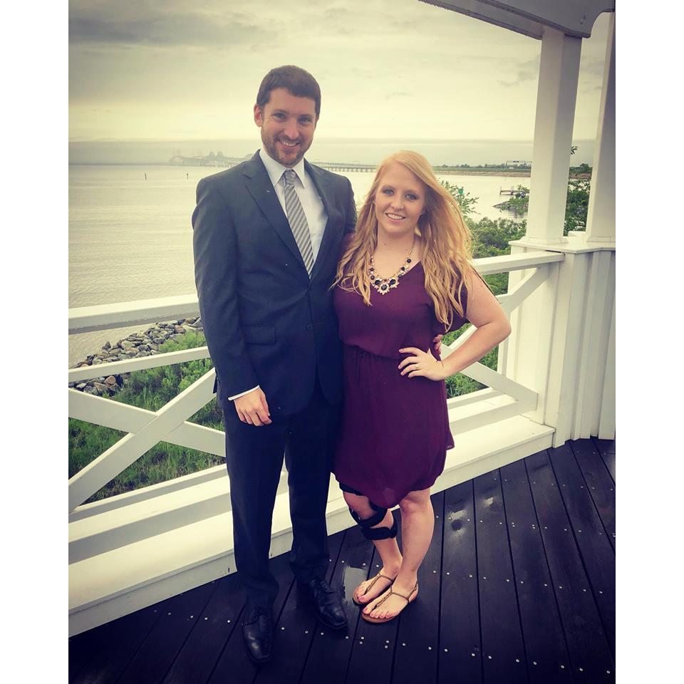 Wedding with a knee brace