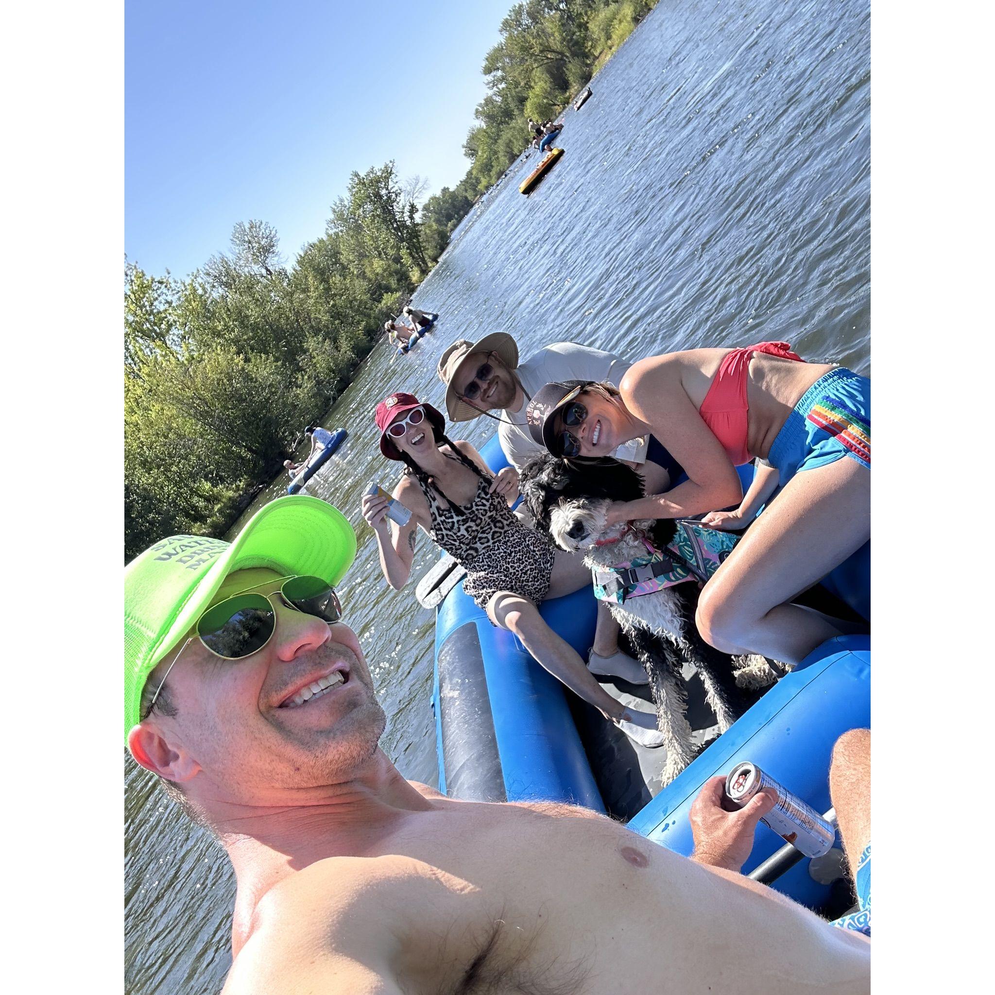 River float in Boise 2024 with Amy (Matron of Honor) and Dave.