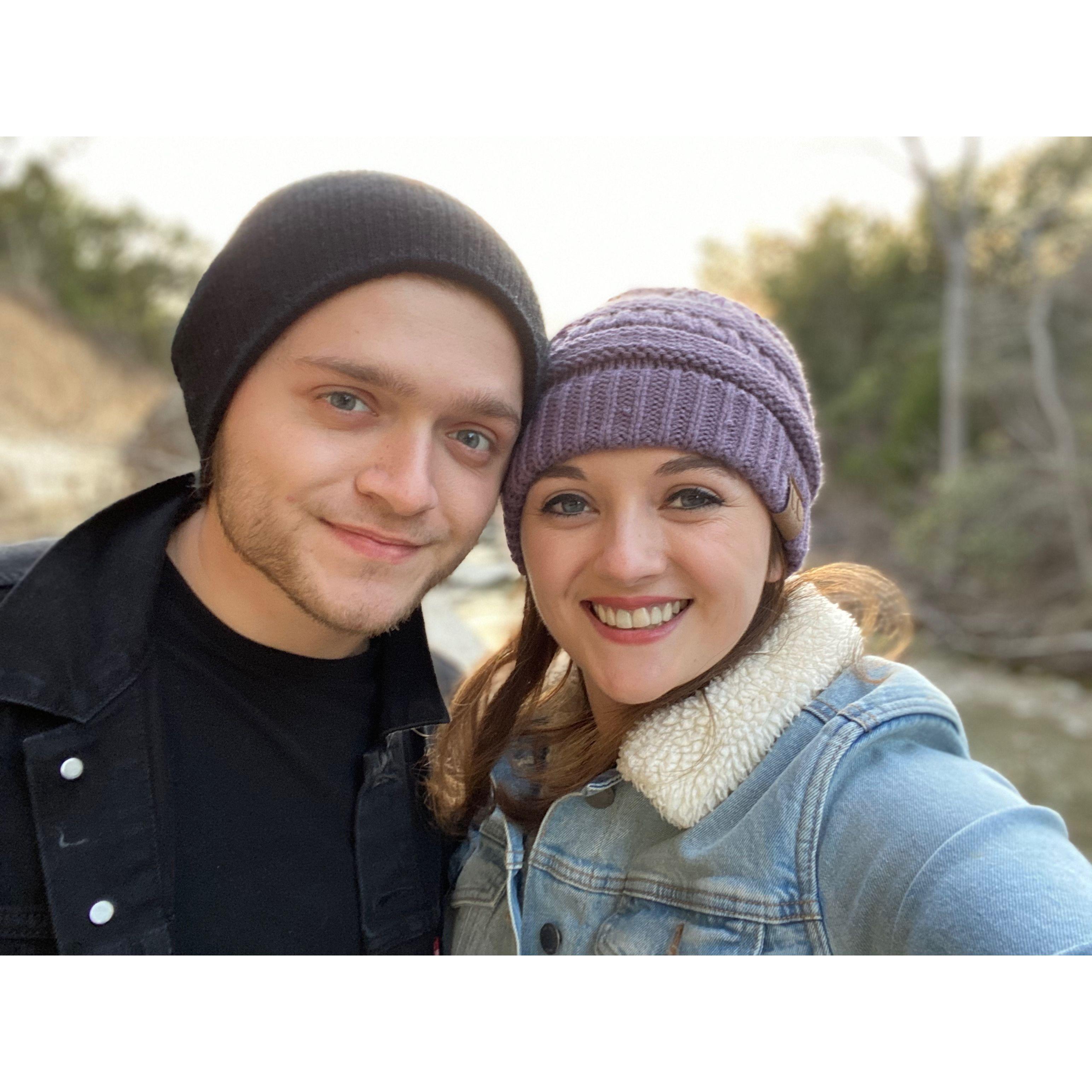 1.31.2020 - Our first anniversary. If you recognize this spot, it's because it's Walnut Creek, where years later we would have our engagement photos taken 🥰
