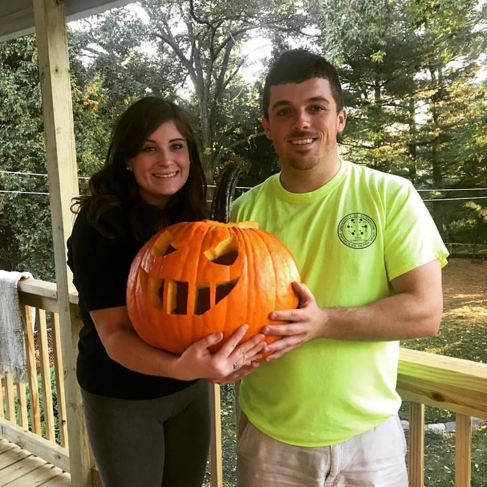Our first jack-o-lantern together!