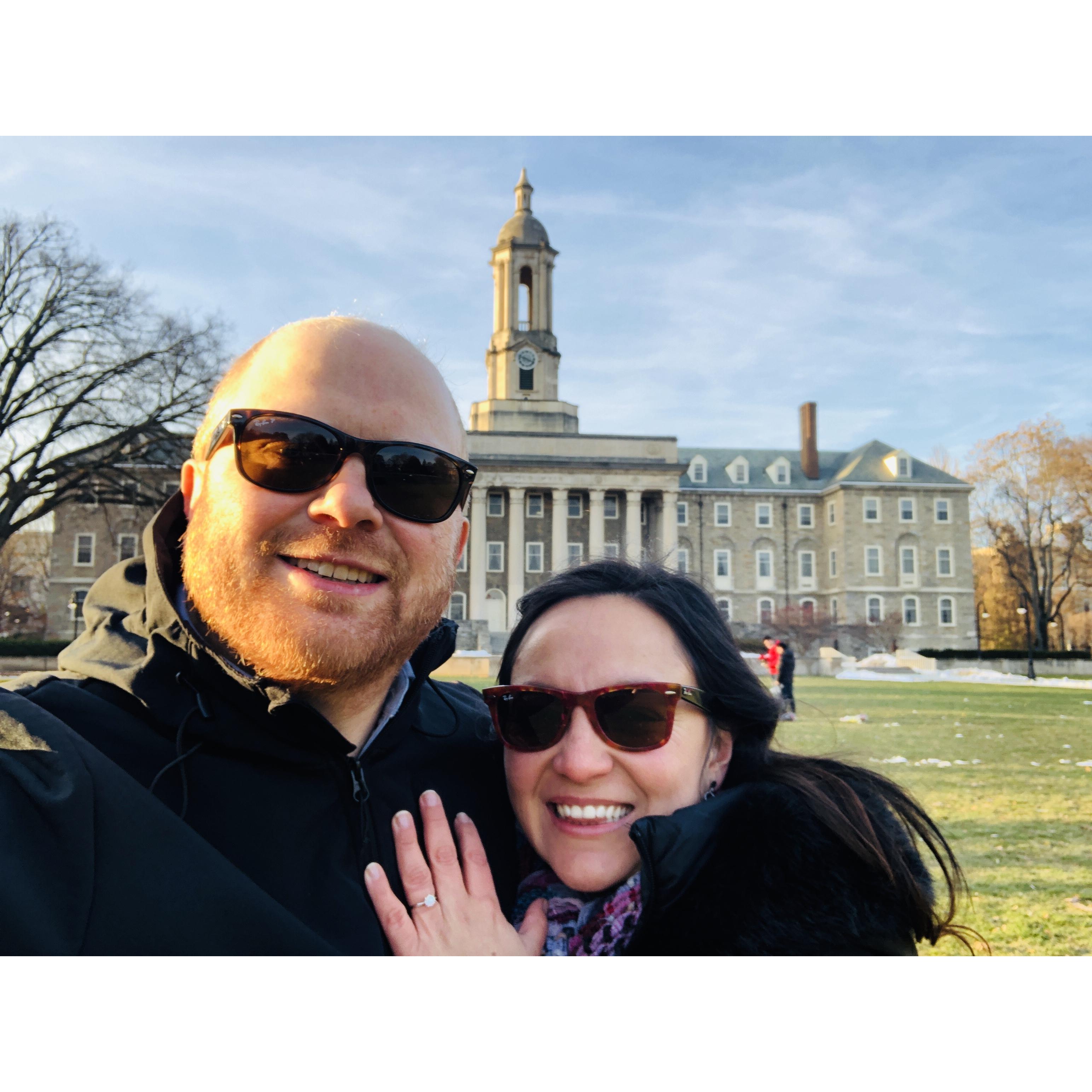 After our engagement at Penn State.