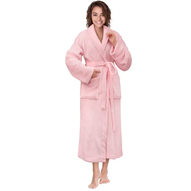 PAVILIA Womens Robe Fleece Plush Soft, Fluffy Fuzzy Cozy Warm Lightweight Bathrobe, Shower Spa House Long Robes for Women