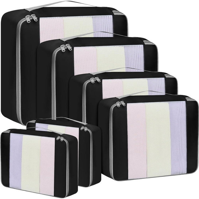 BAGAIL 6 Set/8 Set/10 Set Packing Cubes Various Sizes Packing Organizer for Travel Accessories Luggage Carry On Suitcase