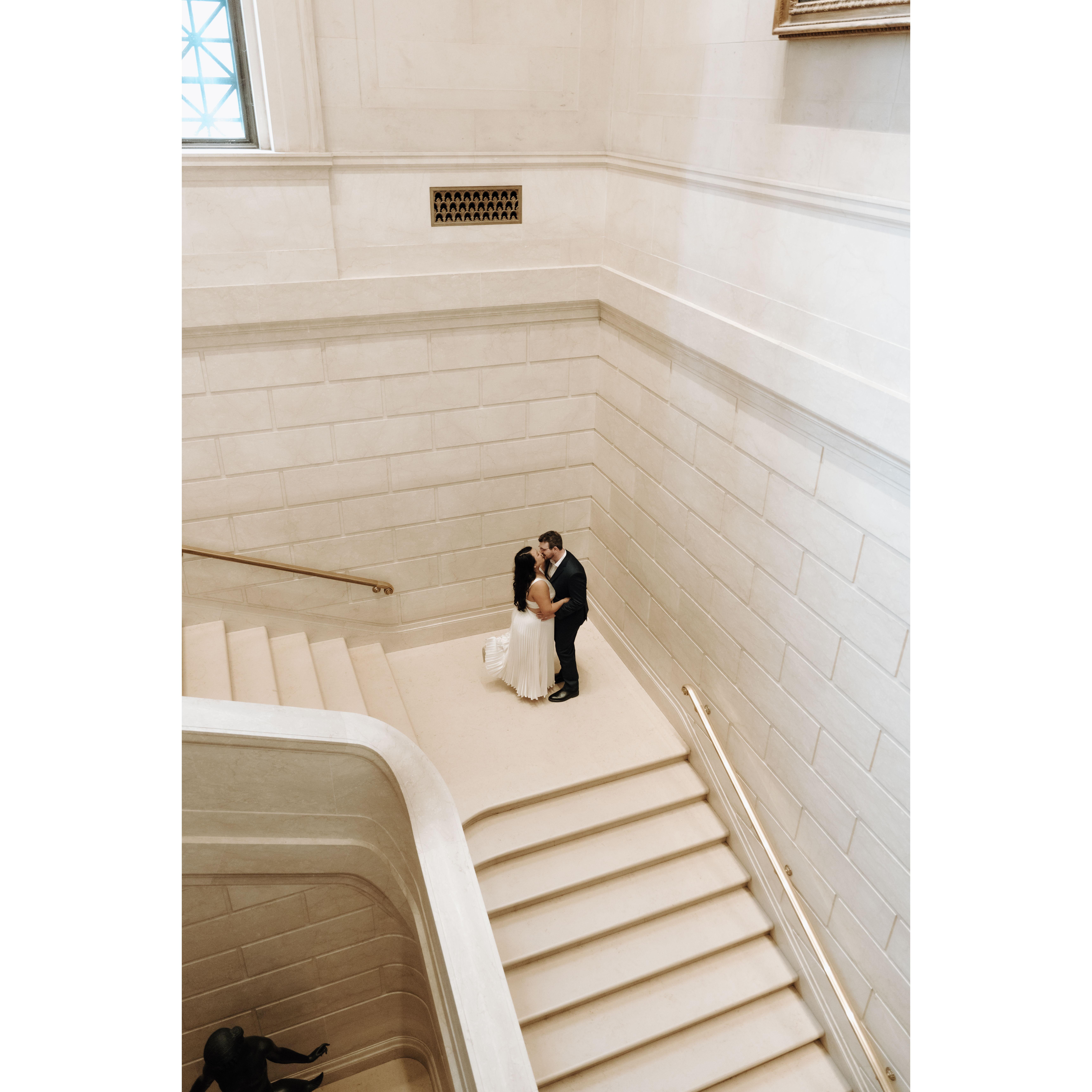 A photo from our engagement shoot at The National Gallery of Art.