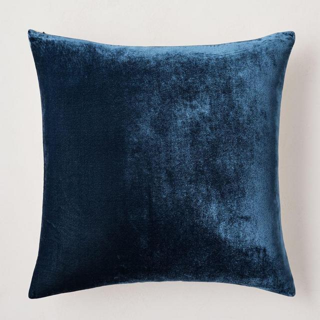 Lush Velvet Pillow Cover, 20"x20", Regal Blue