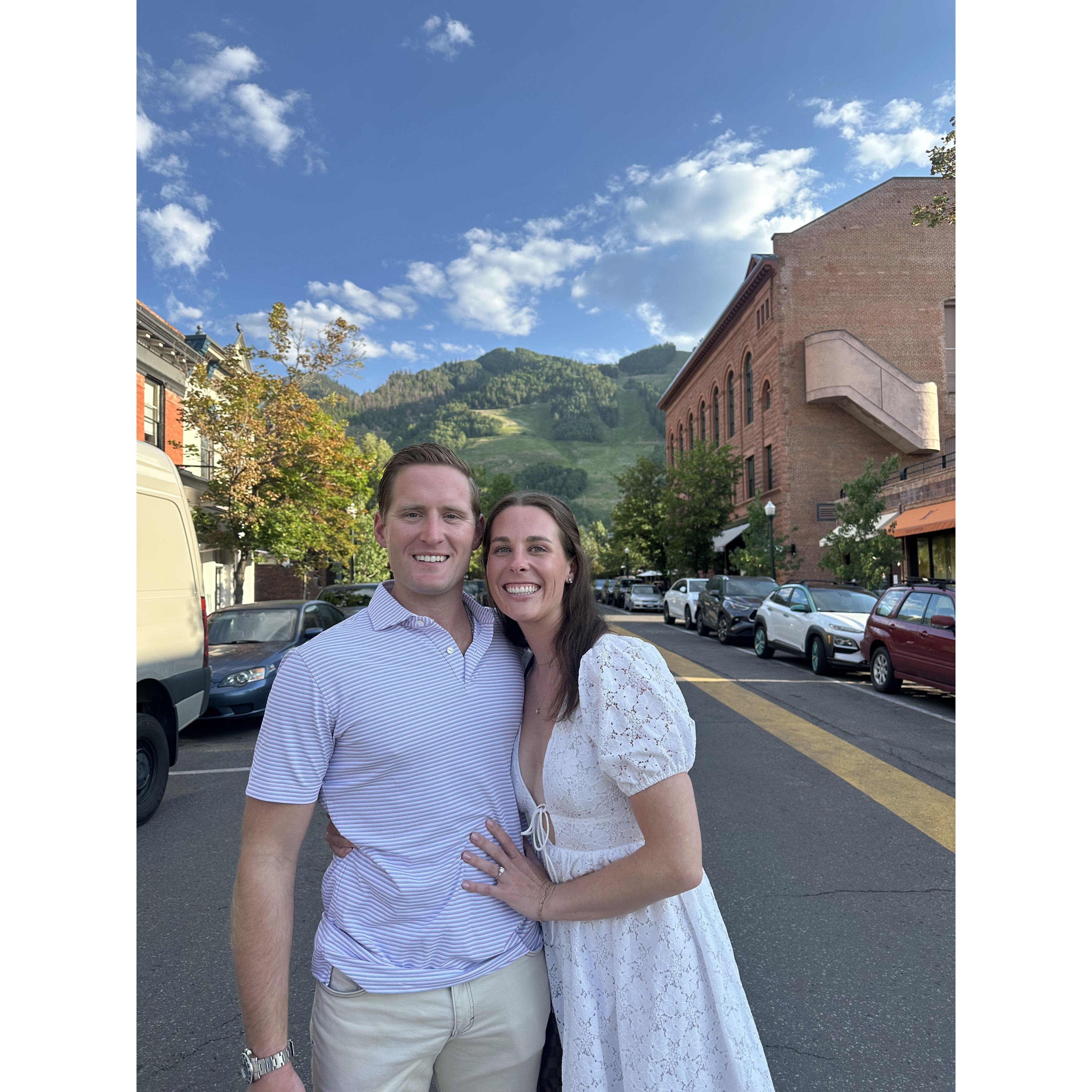 First time back in Aspen ENGAGED !!!