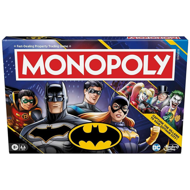 Monopoly Batman Edition Board Game | 2 to 4 Players | Family Strategy Games for Kids and Adults Set | Ages 8+