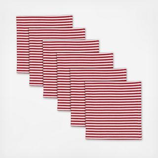 Peppermint Stripe Napkin, Set of 6
