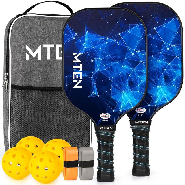 Pickleball Paddles, USAPA Approved Fiberglass Surface Pickleball Set with Pickleball Rackets, Pickle Ball Paddle Set ​for Men Women
