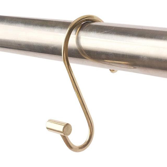 Love Creative Gold Shower Curtain Hooks Rust Resistant Shower Hooks Rings for Bathroom, Set of 12