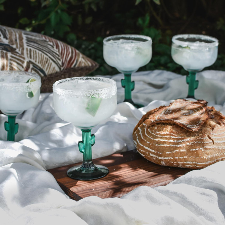 Libbey Cactus Margarita Glasses, 16 ounce, Set of 4