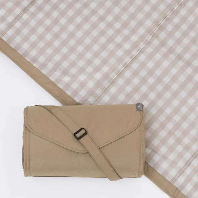 Little Unicorn 5' x 7' Outdoor Blanket - Beige Buffalo Check: Check Pattern, 84" Length, 60" Width, 4.3 lbs