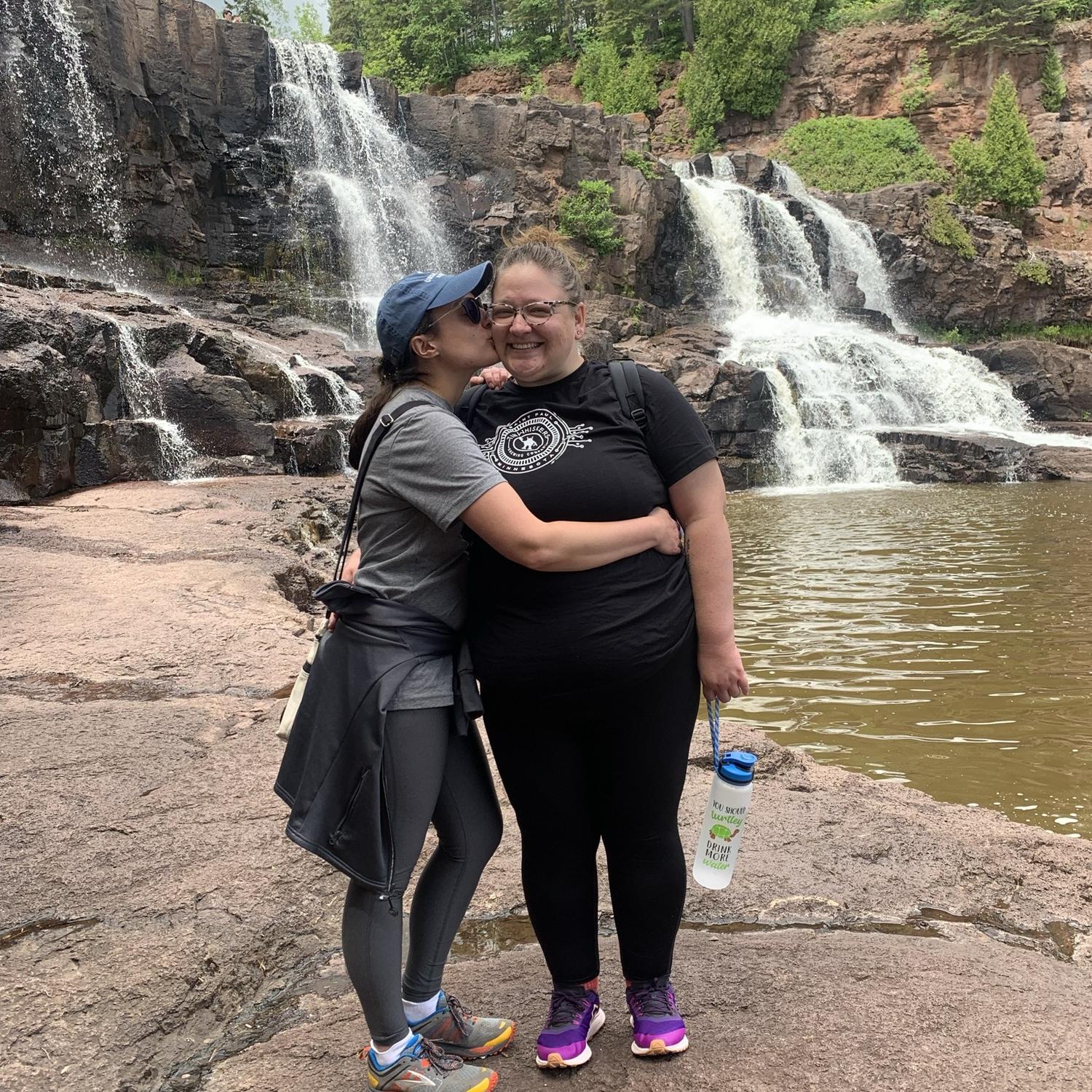 Gooseberry Falls hiking with friends