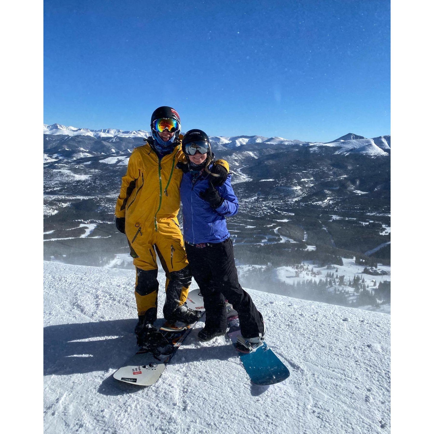 January 2022, we took our first snowboarding trip together to Breckenridge, CO and scored with snow, weather, and great company!