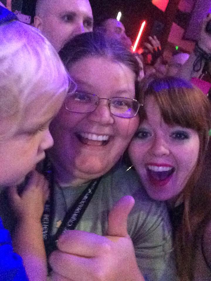 That time I pushed through a crowd for 30 minutes at DragonCon to get to Trillium and her son Cesare for a Cruxshadows concert. It was so much fun to enjoy them together! (No one asked you, Ridley!)