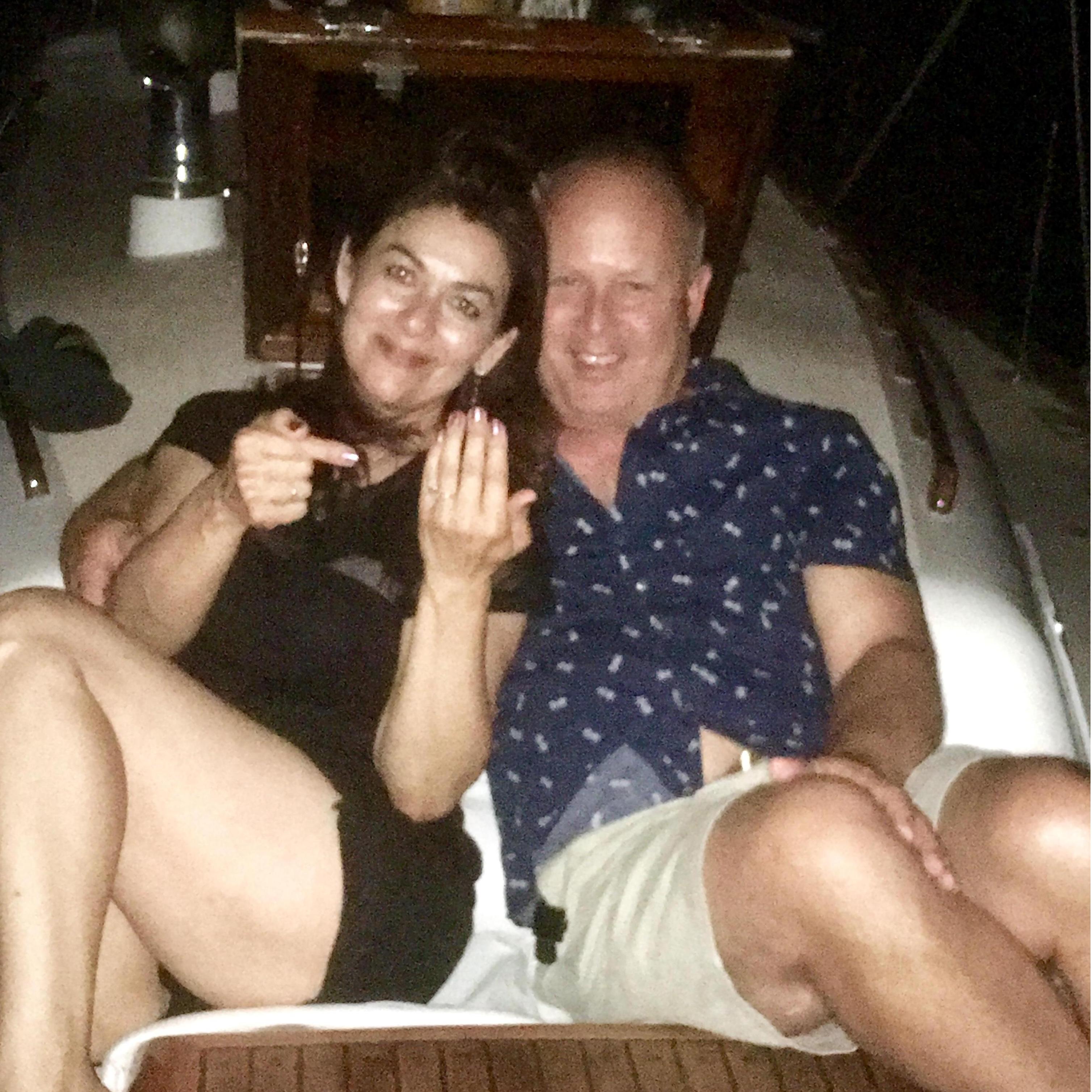 As soon as the sun went down...David Proposed!!!!