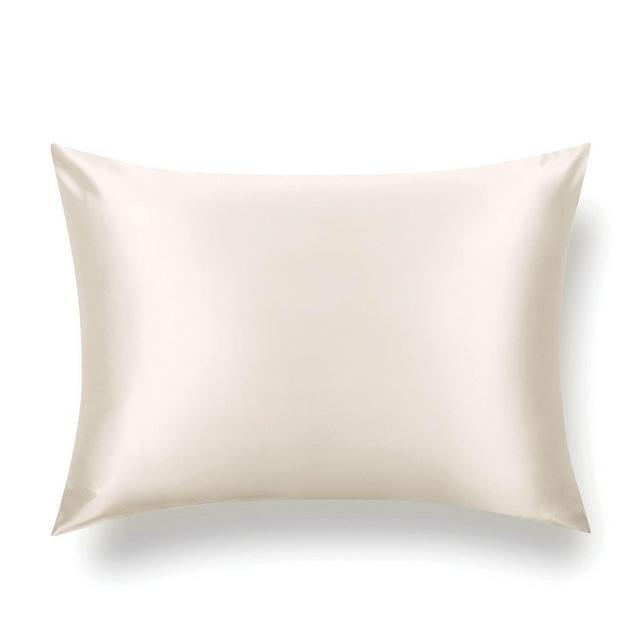 TAFTS Silk Pillowcase 27 Momme 100% Pure Mulberry Silk Pillowcase for Hair and Skin, Both Sides Grade 6A Long Fiber Natural Silk Pillow Case, Concealed Zipper, King, Ivory White