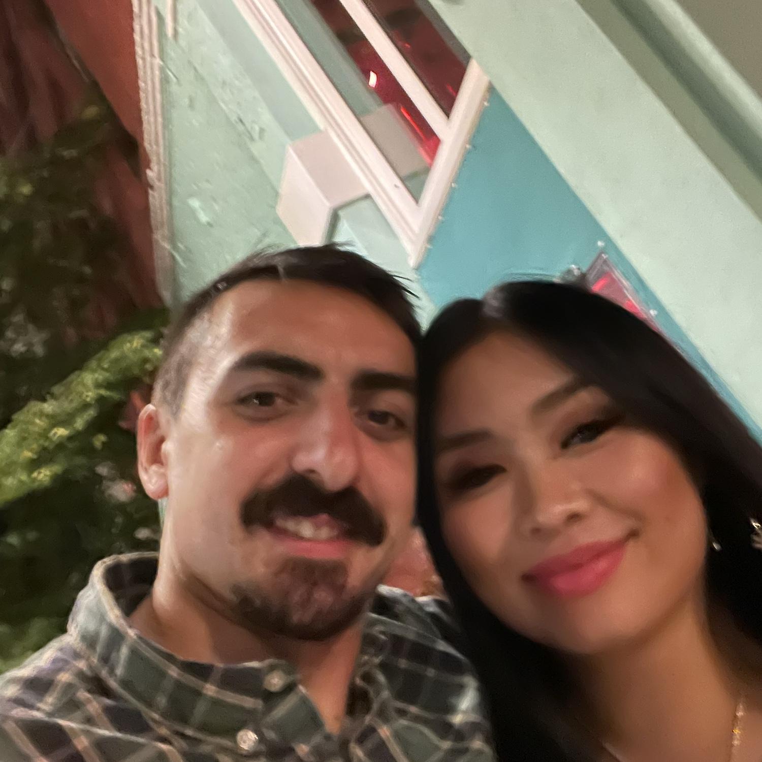 The first photo Kolby ever took of Sara on their second date. Sara came out of the restaurant and Kolby was waiting, and asked to take a selfie with Sara.