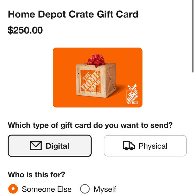 Home Depot Gift Card