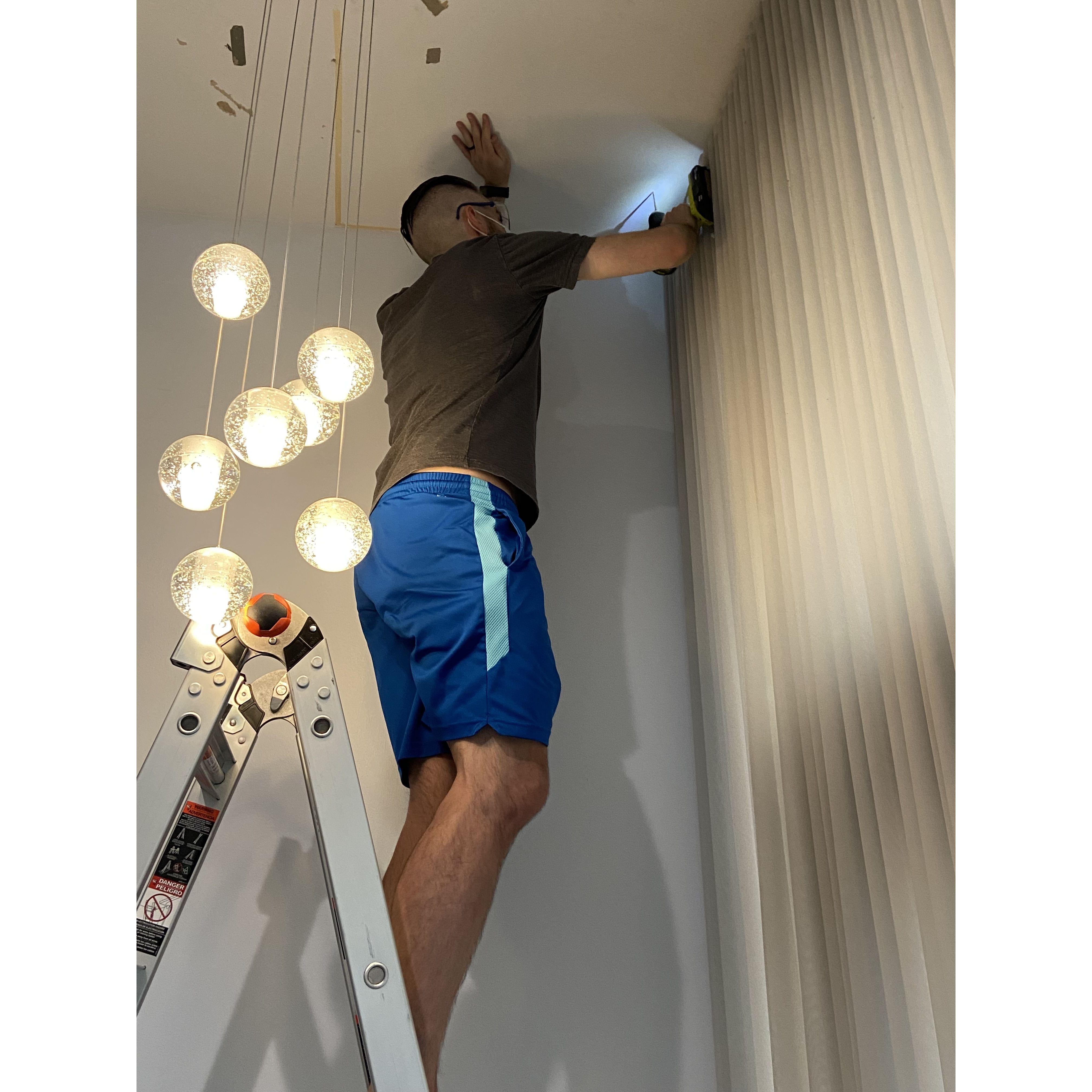A handy guy on a handy ladder.