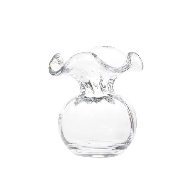 Hibiscus Glass Clear Bud Vase