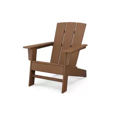allen + roth by POLYWOOD Oakport Teak Plastic Frame Stationary Adirondack Chair(s) with Slat Seat