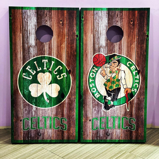 Boston Celtics Custom Corn Hole Boards with bags Larry Bird