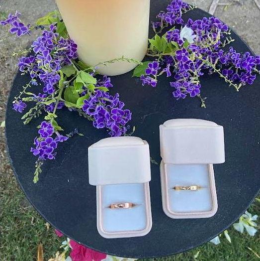 So Anton and Kyle went to get not only one ring—but two. They then flew to Palm Springs where Kyle, with the help of his friends: Faith, Irina, Libby and Kayla, conceived a spontaneously planned proposal under an orange tree.