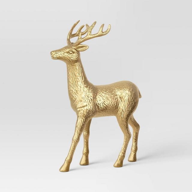 18" Standing Deer Animal Christmas Figurine - Wondershop™ Gold