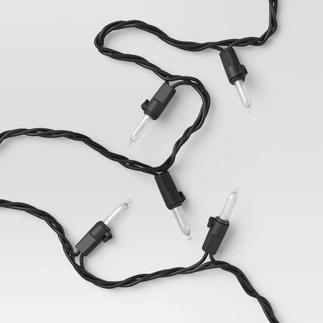 100ct LED Outdoor Miniature String Lights Black - Threshold™