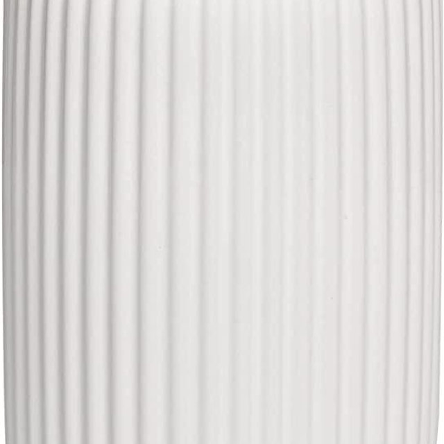 FLORLAB White Flower Vase, 8.7 in - Classic White Vase for Pampas Grass and Fresh or Dried Flowers - Table Decor White Vases for Flowers - Modern White Ceramic Vase Gift for Housewarming, Mother's Day