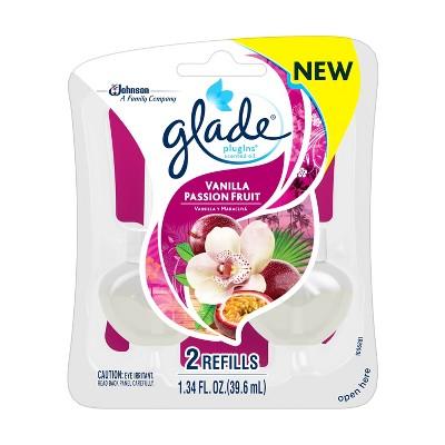 Glade PlugIns Scented Oil Vanilla & Passion Fruit Air Freshener Refill - 1.34 fl oz/2ct