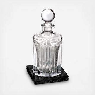Aras Round Decanter With Coaster